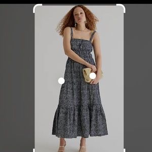J.Crew tiered Navy blue dress
